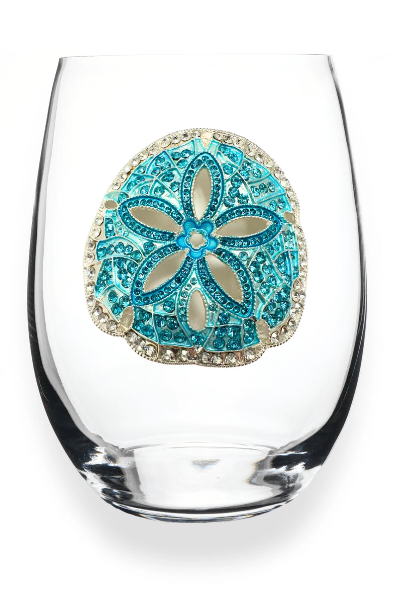 The "Sand Dollar" Stemless Wine Glass