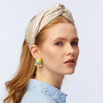 The "Greta Bisque Pearl" Headband by Lele Sadoughi