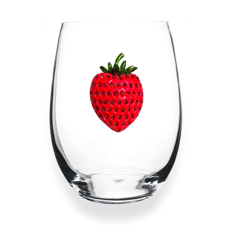The "Strawberry" Stemless Wine Glass