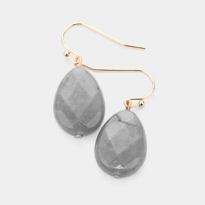 The "Grey Stone" Earrings