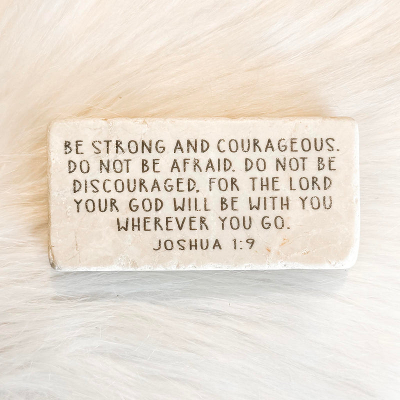 The "Half Block" Scripture Stone Art