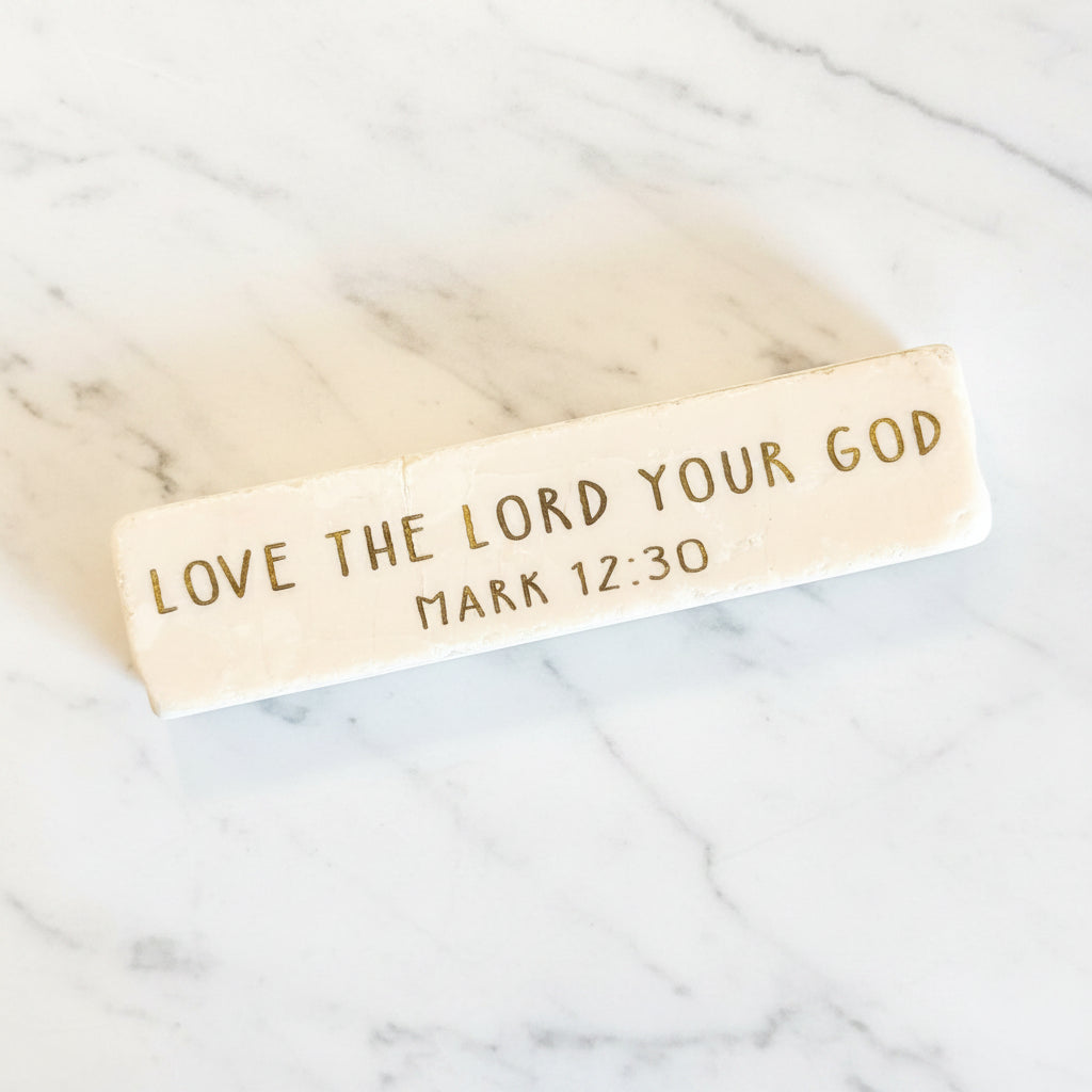The "Quarter Block" Scripture Stone Art