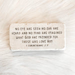 The "Half Block" Scripture Stone Art