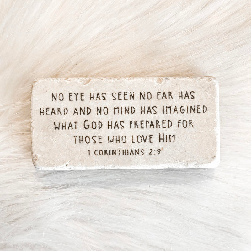 The "Half Block" Scripture Stone Art