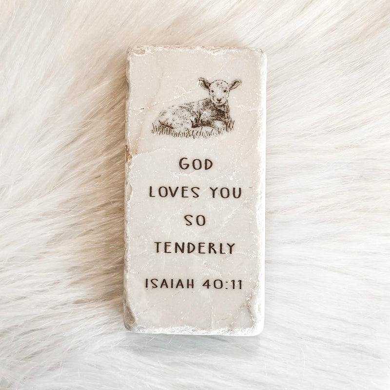 The "Half Block" Scripture Stone Art