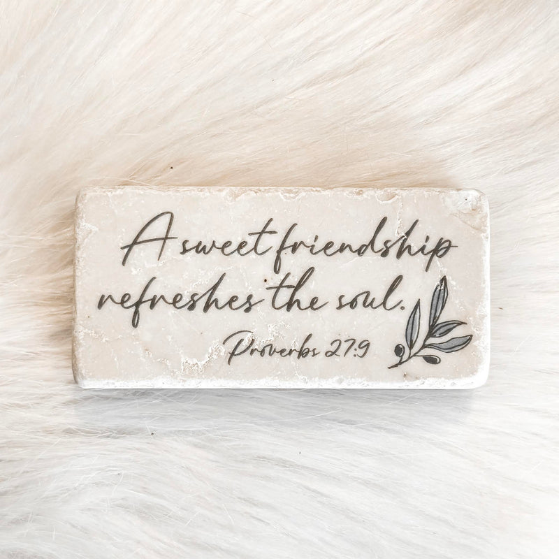 The "Half Block" Scripture Stone Art