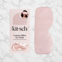 Kitsch Contour Pillow Eye Mask Blush on white marble
