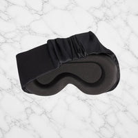Kitsch Contour Pillow Eye Mask Charcoal on white marble