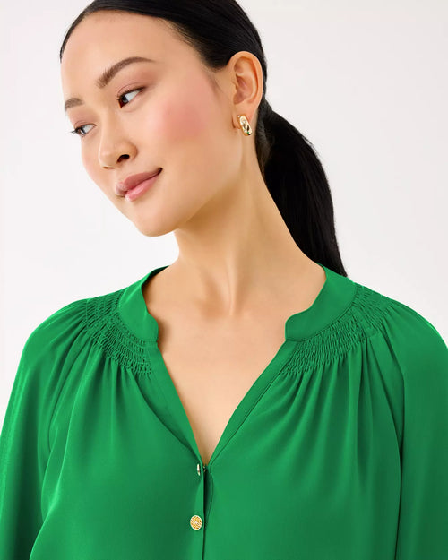 The “Bamboo Green” Elsa Top by Lilly Pulitzer