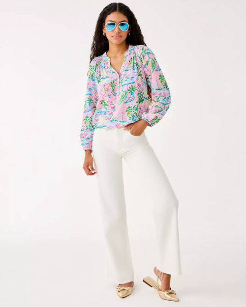 The "Sunny Dee" Elsa Silk Top by Lilly Pulitzer