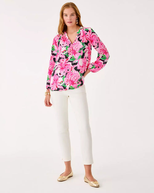 The "Party All the Time" Elsa Silk Top by Lilly Pulitzer