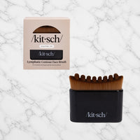 Kitsch Lymphatic Contour Face Brush on white marble