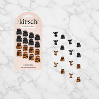Kitsch Micro Classic Claw Clips on white marble