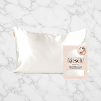 Kitsch Satin Pillowcase on white marble