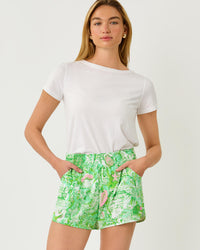 The "Ship to Shore" UPF 50+ Luxletic 4” Backcourt Short by Lilly Pulitzer