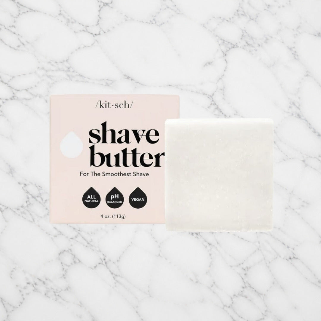 Kitsch Solid Shave Butter on white marble