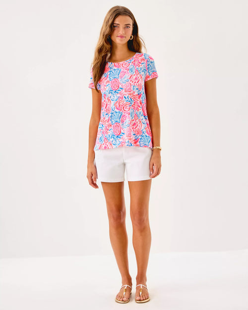 The "Lil Sun Sea Sand" Etta Scoop Neck Top by Lilly Pulitzer