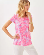 The "Zen Garden" Etta Scoop Neck Top by Lilly Pulitzer