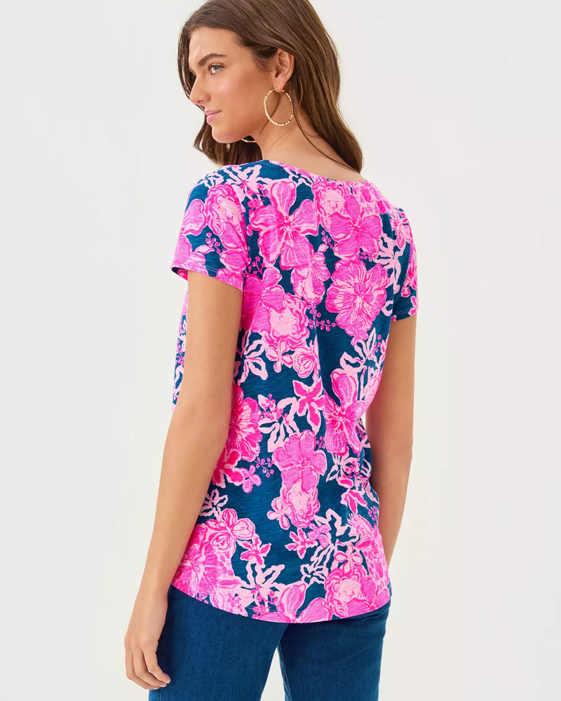 The "Once and Floral" Etta Scoop Neck Tee by Lilly Pulitzer