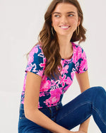 The "Once and Floral" Etta Scoop Neck Tee by Lilly Pulitzer