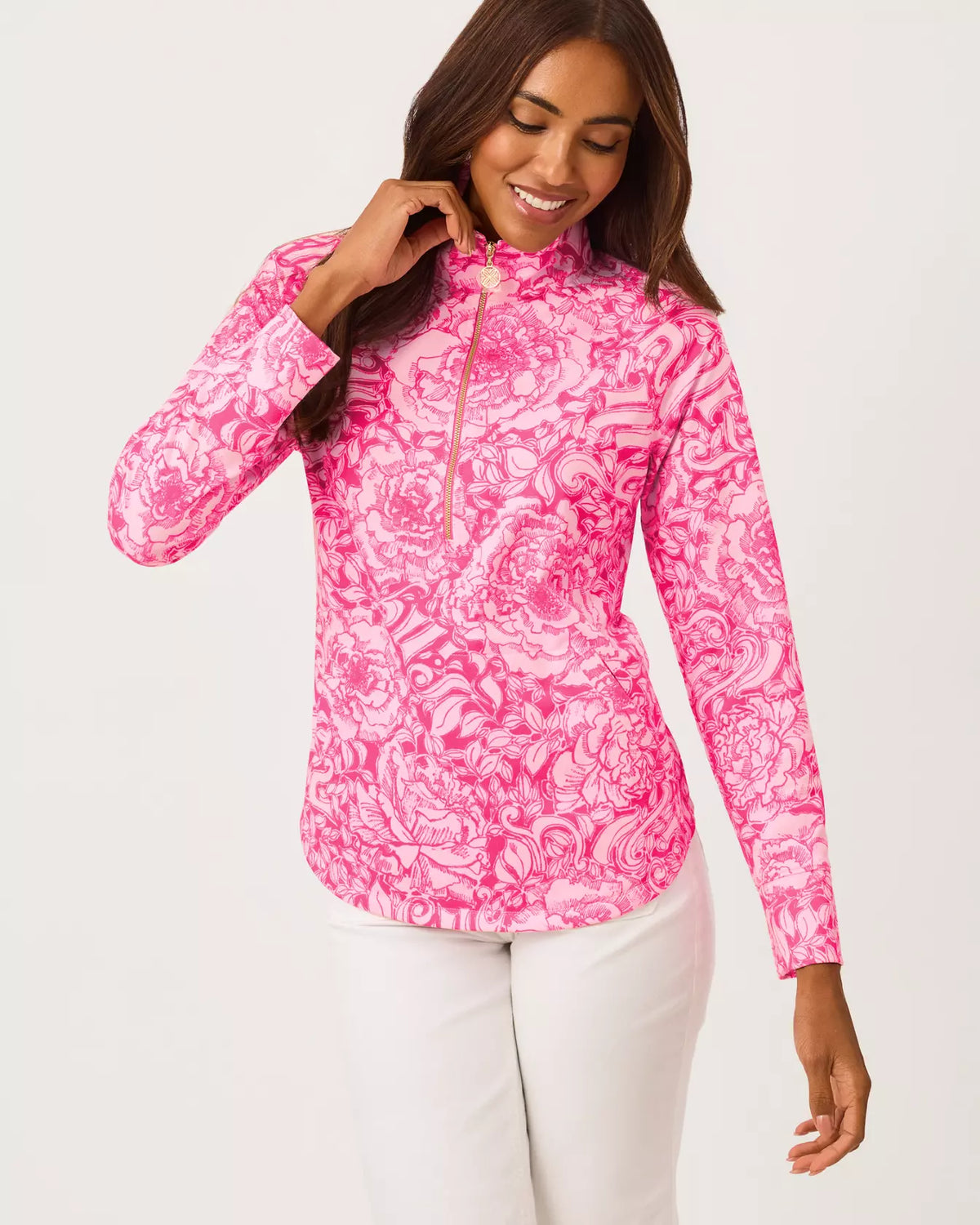 The "A Rose by Any Other Name" UPF 50+ Skipper Popover by Lilly Pulitzer