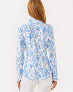 The "Resort White Tall Tales" Leona UPF 50+ Zip-up by Lilly Pulitzer