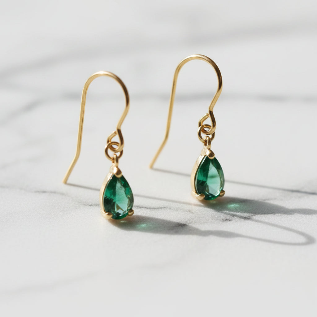 The "Emerald Whisper" Earrings
