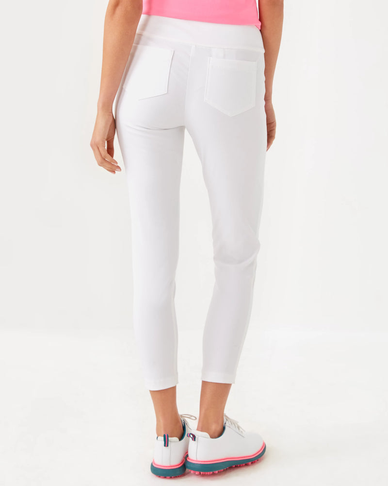 The "Resort White" UPF 50+ Luxletic 28" Corso Pant by Lilly Pulitzer