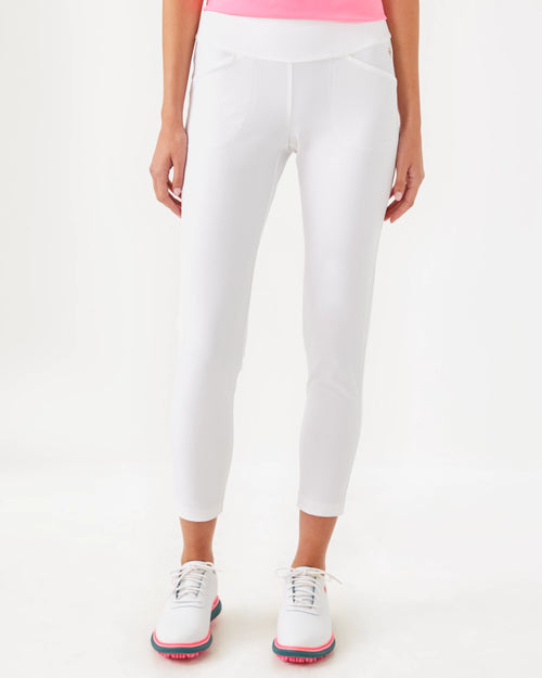 The "Resort White" UPF 50+ Luxletic 28" Corso Pant by Lilly Pulitzer