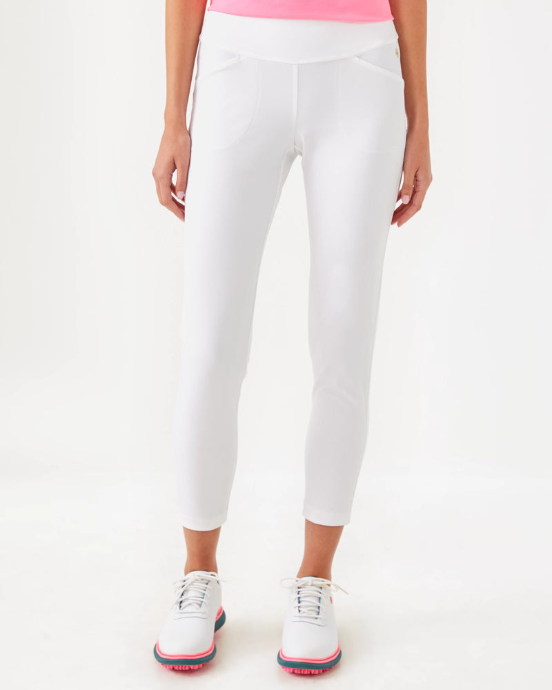 The "Resort White" UPF 50+ Luxletic 28" Corso Pant by Lilly Pulitzer