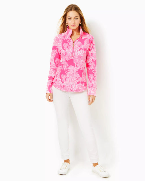 The "Roxie Pink Pb Anniversary Toile" UPF 50+ Skipper Popover by Lilly Pulitzer