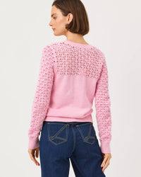 The "Oleander Pink" Daisa Sweater by Lilly Pulitzer