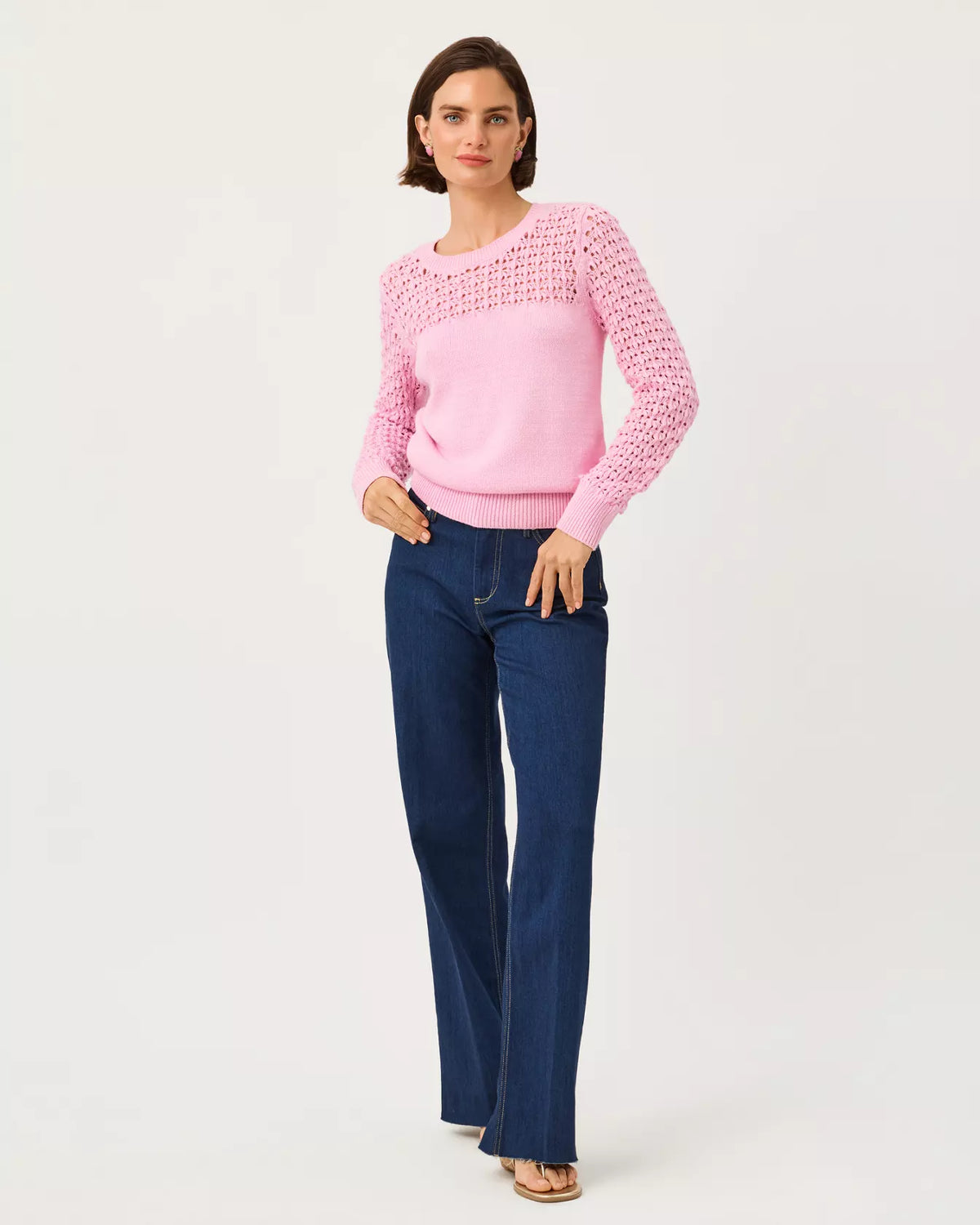 The "Oleander Pink" Daisa Sweater by Lilly Pulitzer
