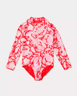 The "Crab Collab" UPF 50+ Girls Alicia Rashguard One-Piece Swimsuit by Lilly Pulitzer