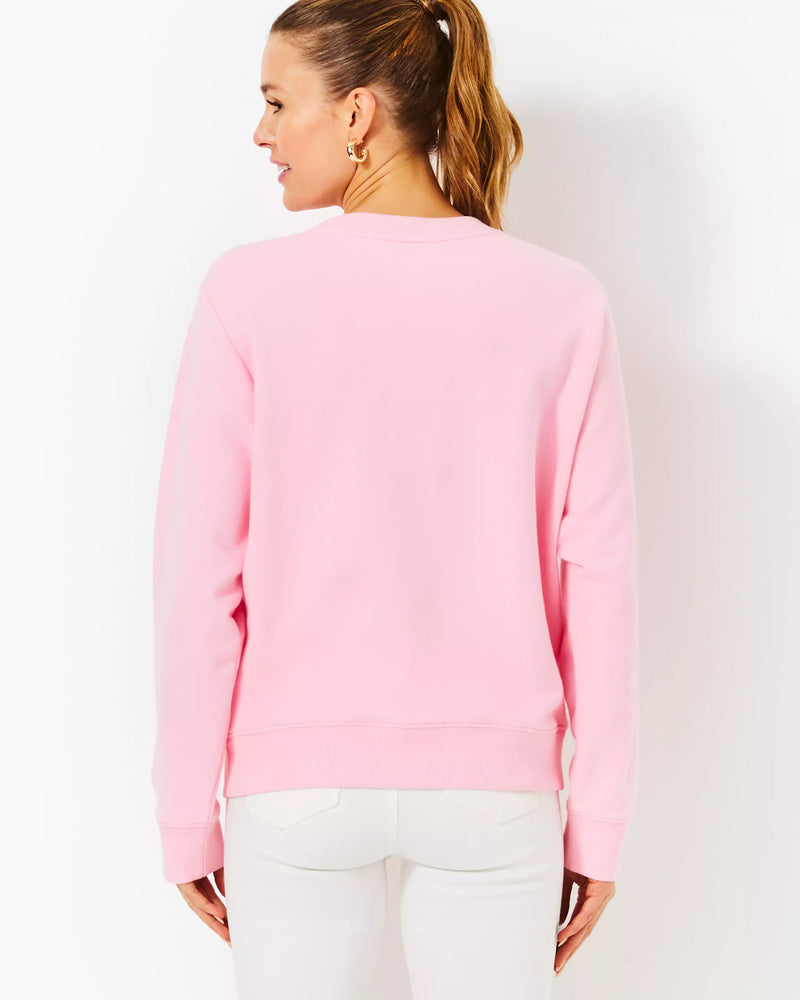 The "Conch Shell Pink Hearts" Ballad Sweatshirt by Lilly Pulitzer