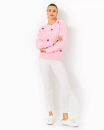 The "Conch Shell Pink Hearts" Ballad Sweatshirt by Lilly Pulitzer