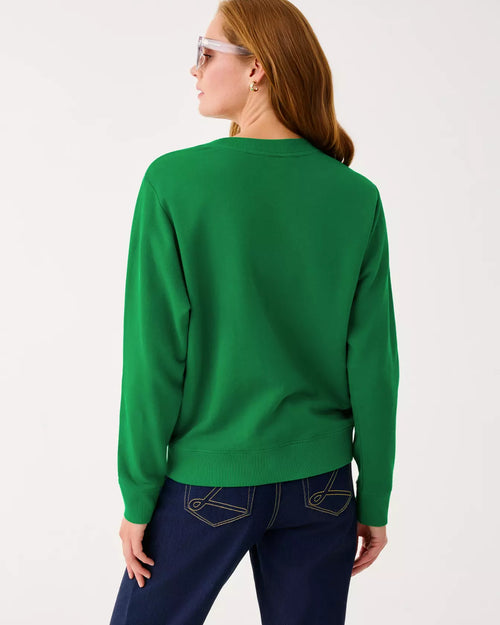 The "Deck the Palms" Ballad Cotton Sweatshirt by Lilly Pulitzer