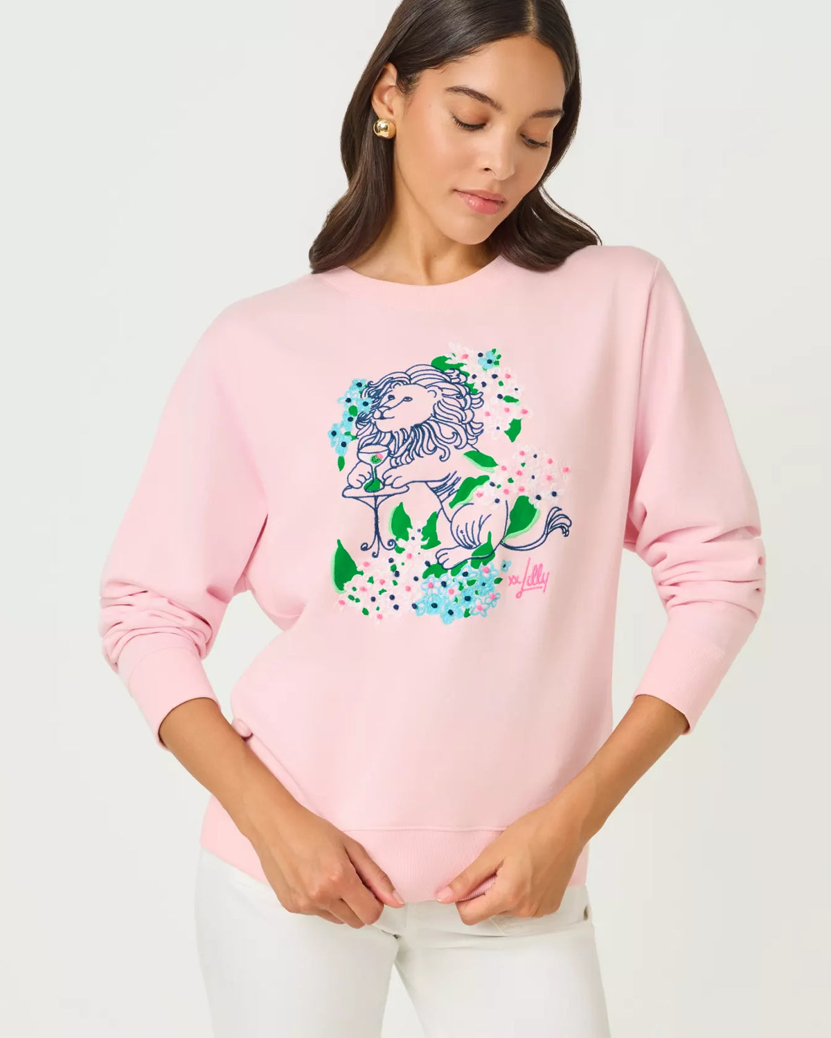 The "Lydia Lion" Ballad Sweatshirt by Lilly Pulitzer