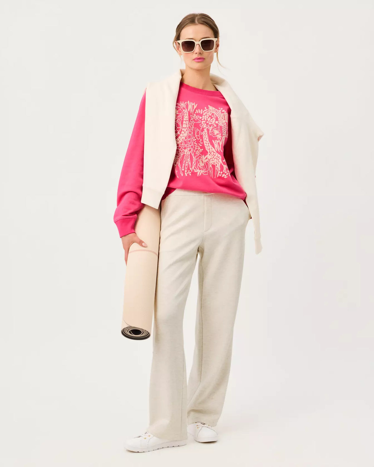 The "Pink Aster Safari" Ballad Sweatshirt by Lilly Pulitzer