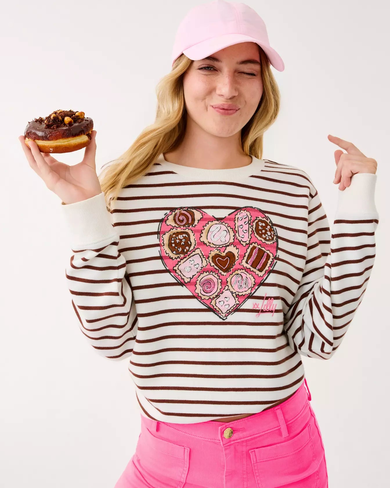 The "Box of Chocolates" Ballad Long Sleeve Top by Lilly Pulitzer