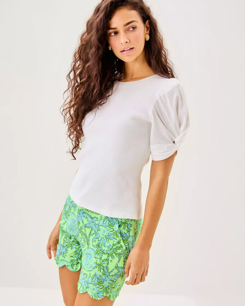 The "Catchin Rays" 5" Buttercup Mid Rise Shorts by Lilly Pulitzer