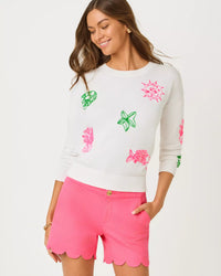 The "Cherry Blossom Pink" 5" Buttercup Mid Rise Short by Lilly Pulitzer