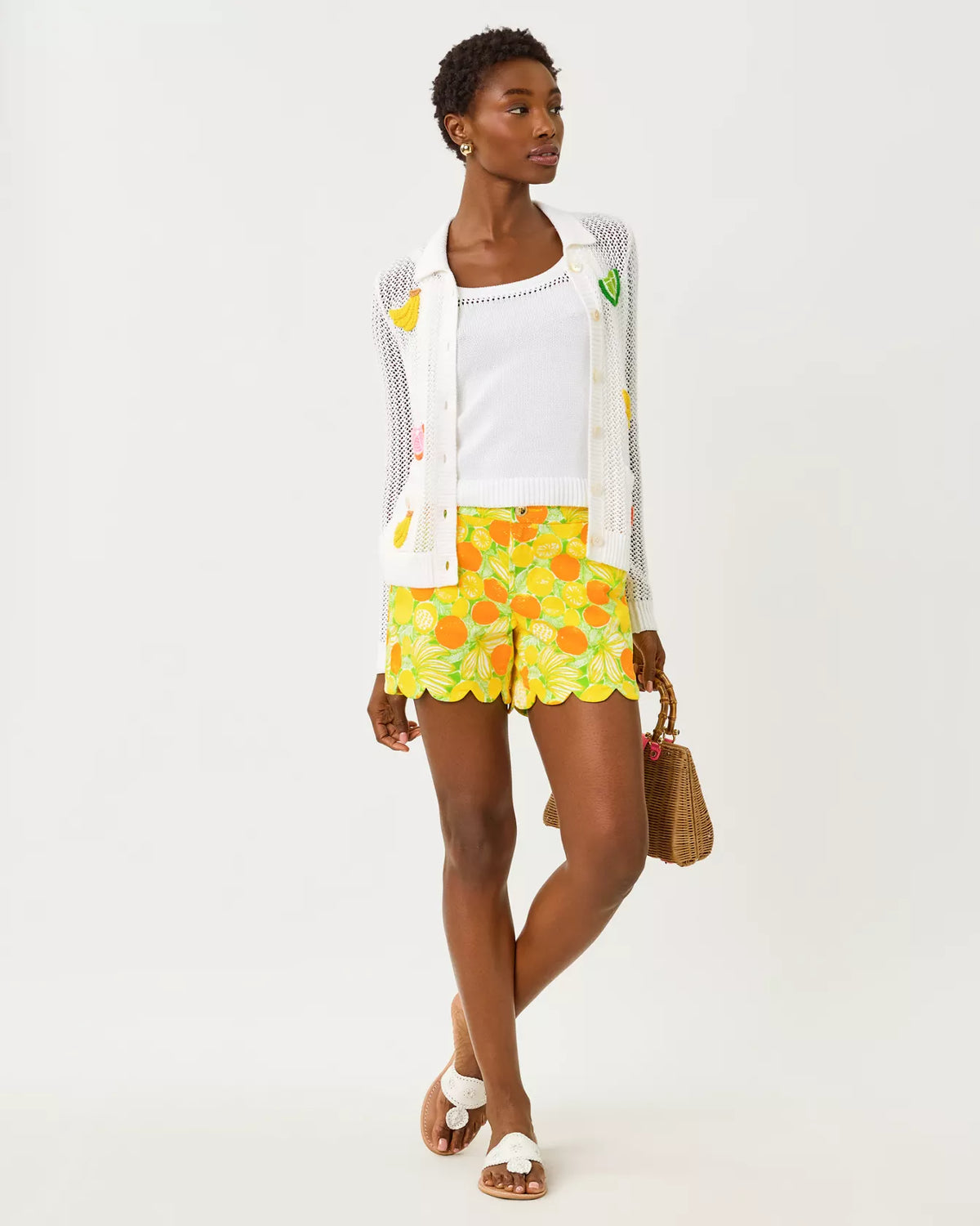 The "Zesty" 5" Buttercup Mid Rise Short by Lilly Pulitzer