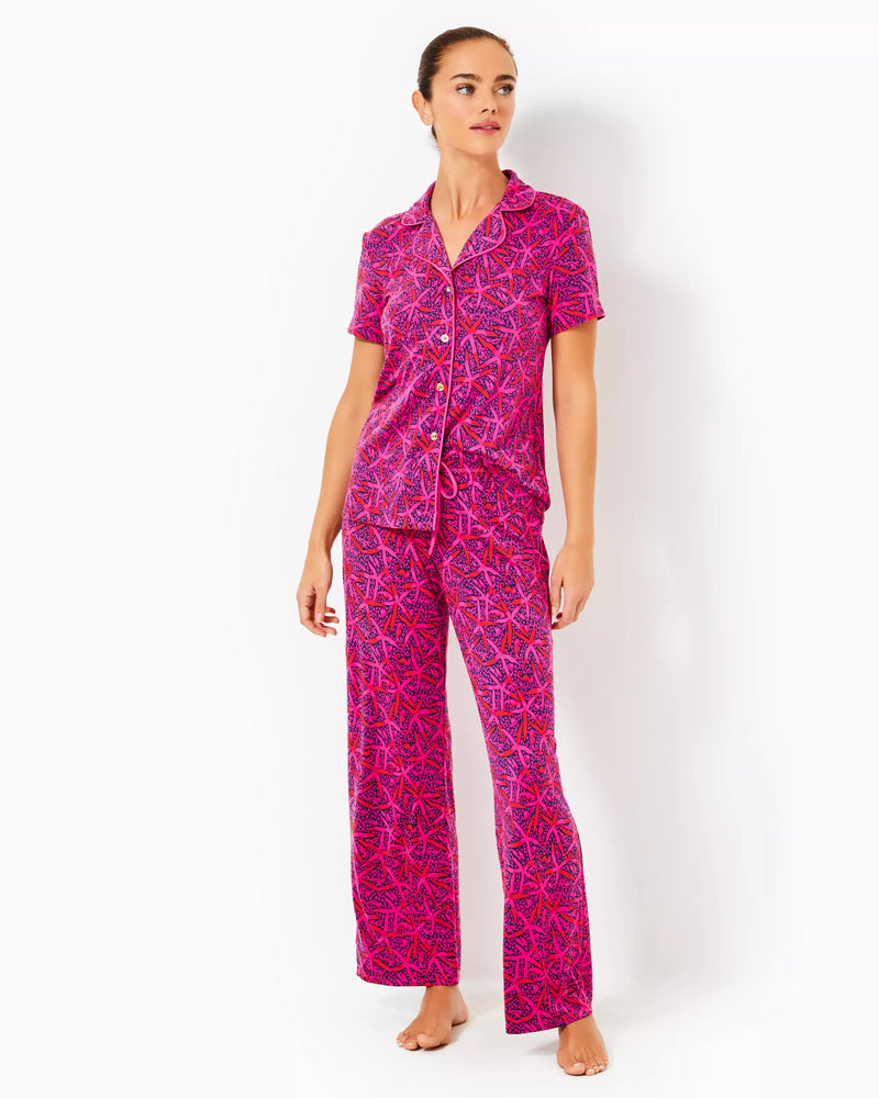 The "Passion Fruit Pink Star Searching" PJs by Lilly Pulitzer