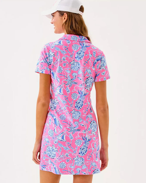 The "Barefoot Beachcombers" UPF 50+ Dune Short Sleeve Dress by Lilly Pulitzer