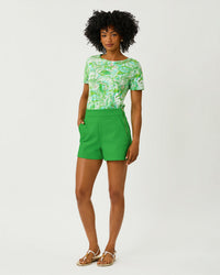 The "Terrace Green" 3" Sarissa Stretch Short by Lilly Pulitzer