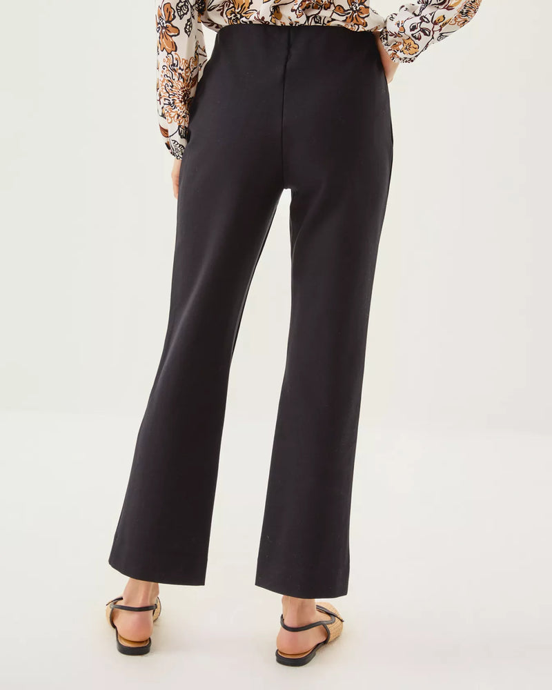 The "Noir" 28" Christabel Ponte Crop Flare Pant by Lilly Pulitzer