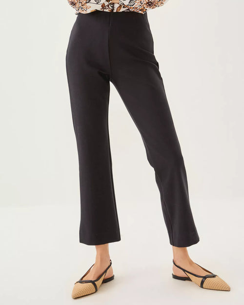 The "Noir" 28" Christabel Ponte Crop Flare Pant by Lilly Pulitzer