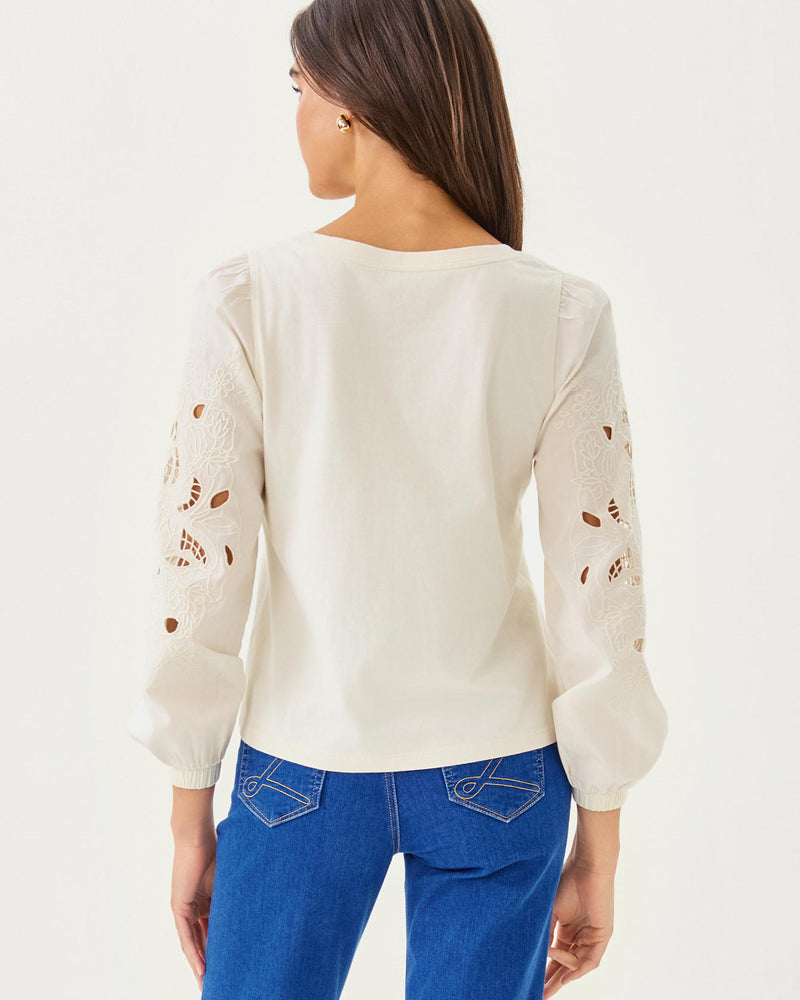 The "Coconut" Isley Knit Top by Lilly Pulitzer