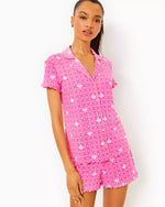 The "Passion Fruit Pink Fluttering Hearts" PJ Set by Lilly Pulitzer